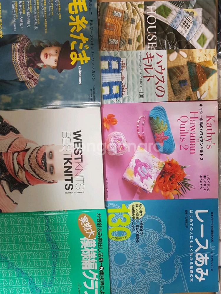 손뜨개 퀄트 책자한글 68권일어,영어 104권교본 등--1