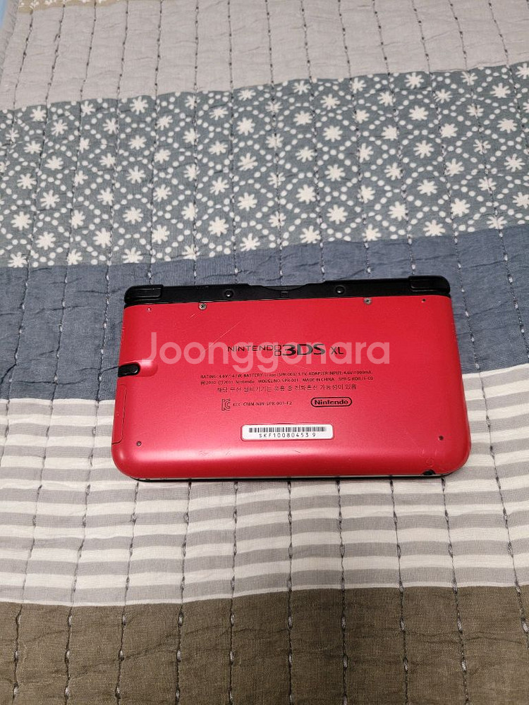 닌텐도 3DS XL 레드+칩 7개 판매합니다--3