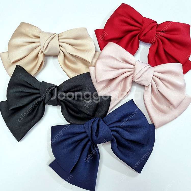 아동 여성 새틴 왕리본핀 kc인증 새상품--0