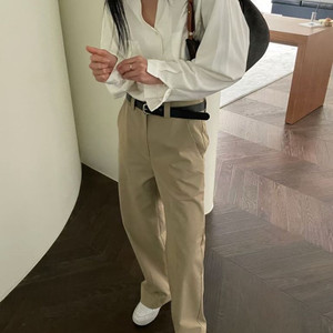 (M) 핀턱 와이드 팬츠 슬랙스 새제품 베이지
