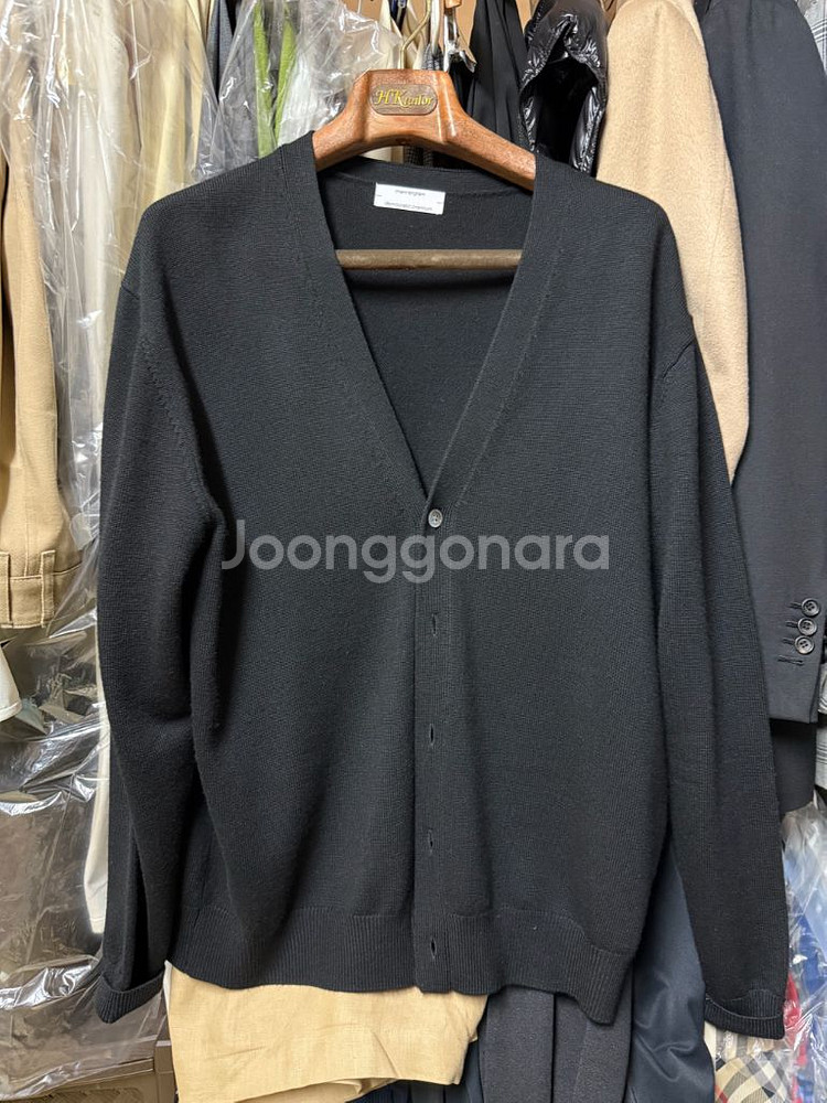 매너그램 검정 가디건 xl--0