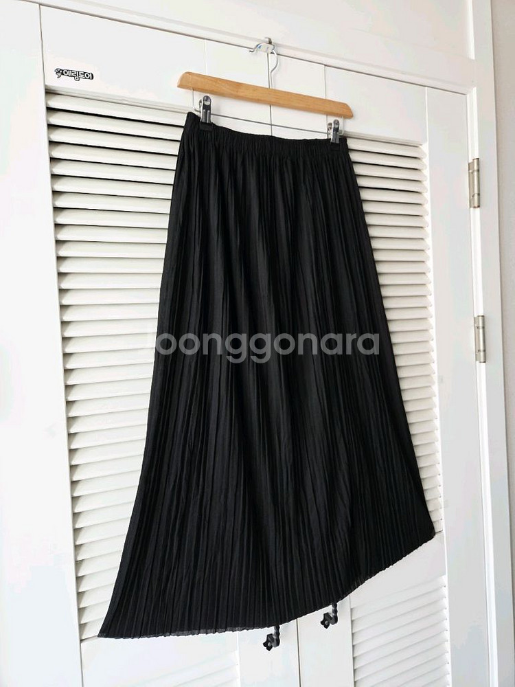 A라인 플리츠 플레어 롱스커트(허리밴딩)아코디언 스커트--1