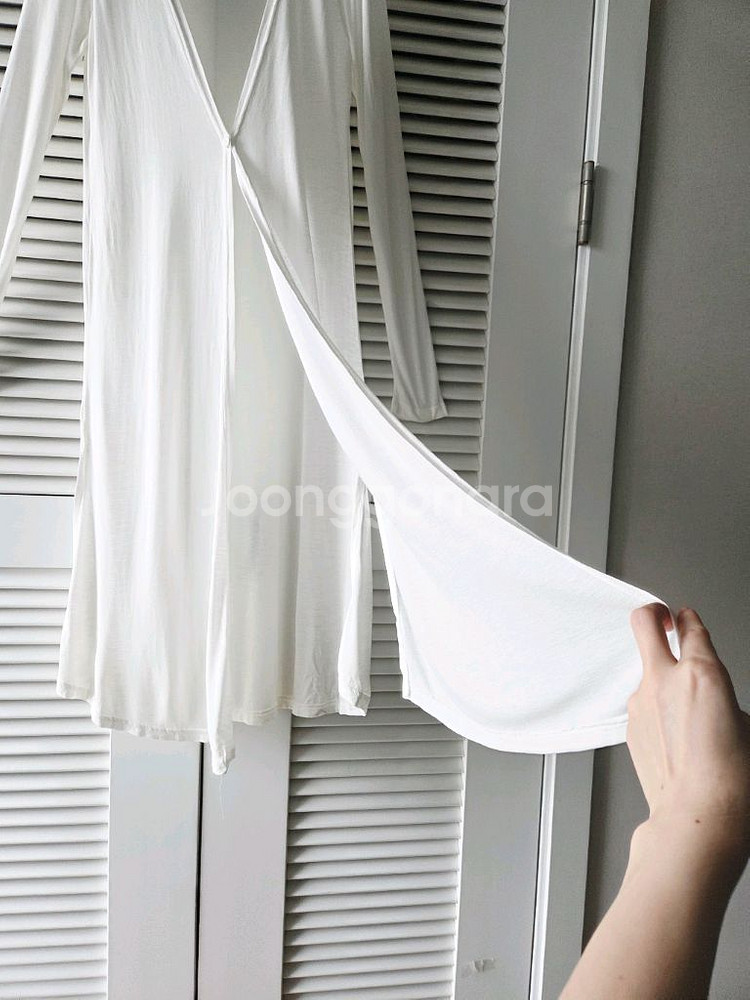 봄/여름 찰랑 찰랑 롱가디건(양쪽 밑단트임o)백아이보리--4