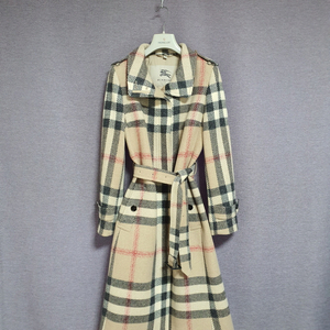 버버리 런던 burberry 체크 울 코트 us 6 u