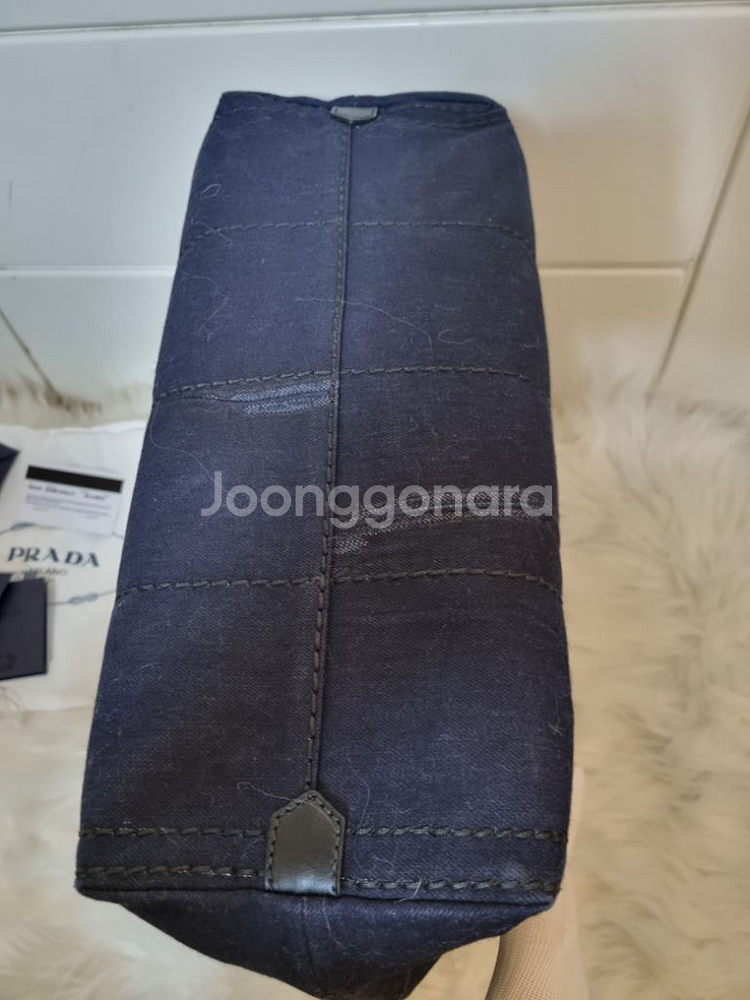 (프라다)데님 토드겸 숄더백*여행지 1일착용 깨끗*--4