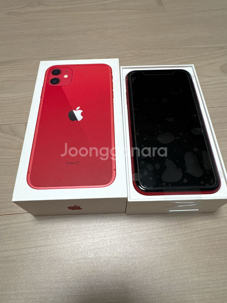 아이폰 11 레드 64GB(+강화유리, 다이어리케이스)--0