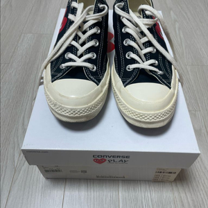 꼼데가르송 컨버스 블랙 로우 UK8 265