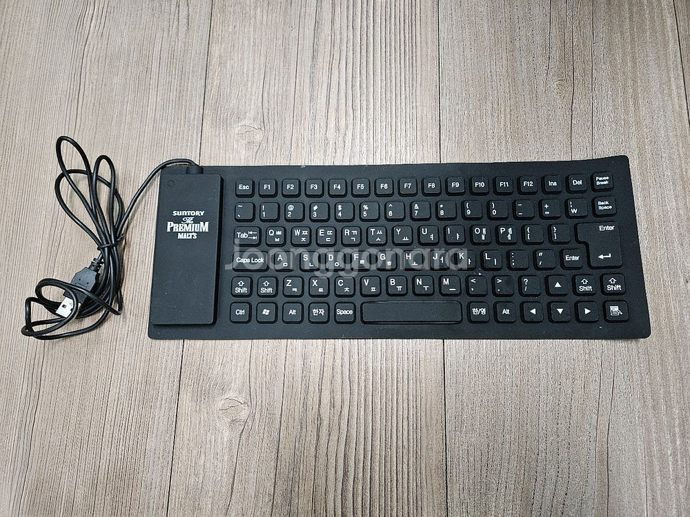 새상품) 산토리프리미엄 실리콘 저소음 USB 키보드 독--0