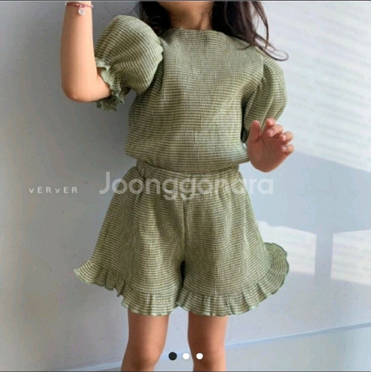 베르베르 퍼프 프릴 셋업 M(지지미 소재)--0