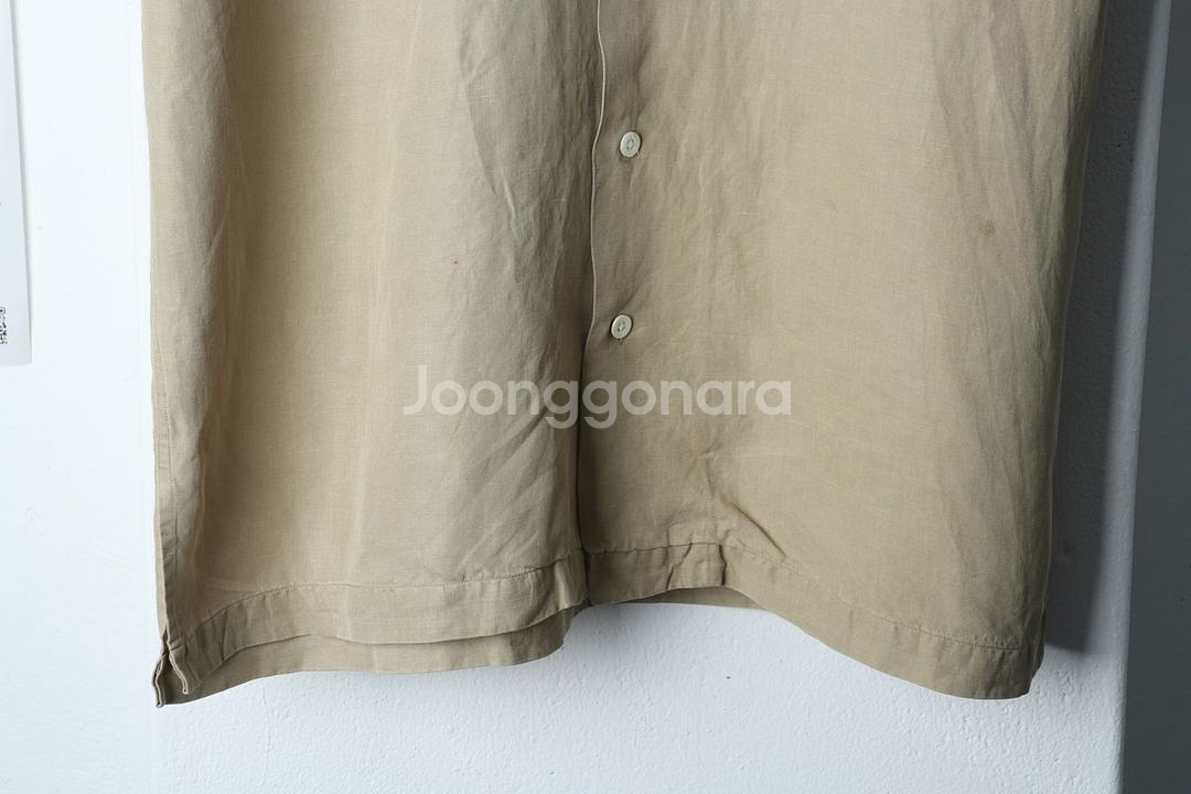 (M-L) 폴로 랄프로렌 반팔셔츠 남방 작은오염 린넨--1