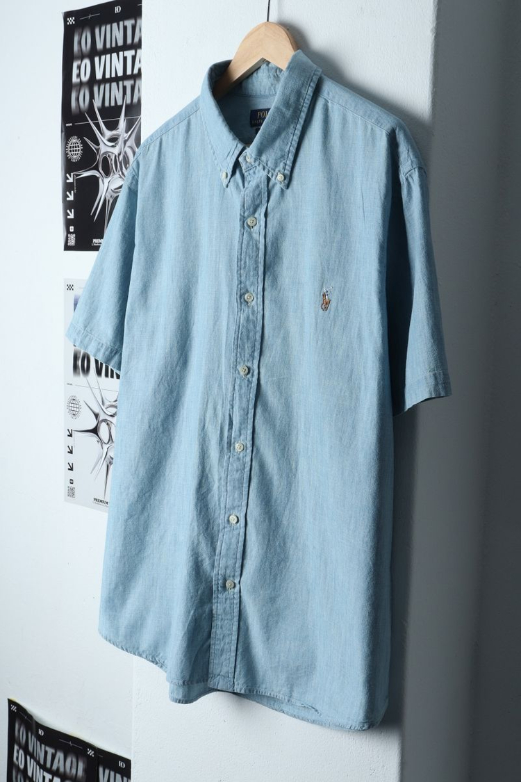 (2XL) 폴로 랄프로렌 반팔셔츠 남방 빅사이즈 데님 이미지