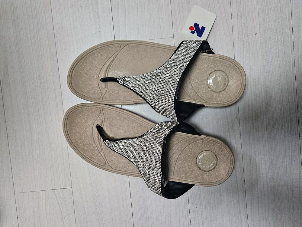 급매 새상품) 큐빅 쪼리 조리 쿠션감 좋은 슬리퍼 여성--1