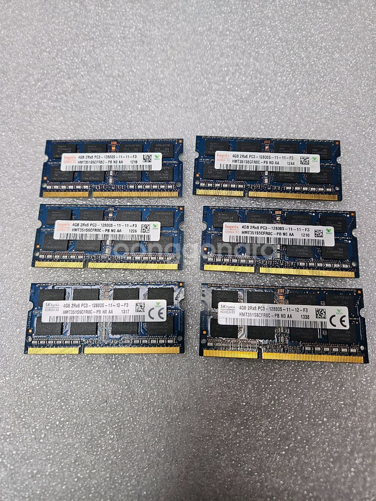 하이닉스 노트북 램 DDR3 4기가 6개 입니다--0