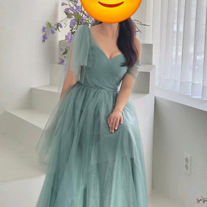 촬영용 민트색 튤 드레스 판매