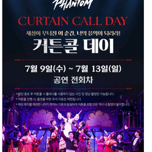 뮤지컬 팬텀 커튼콜 7.12 박효신 페어 1장 정가양도