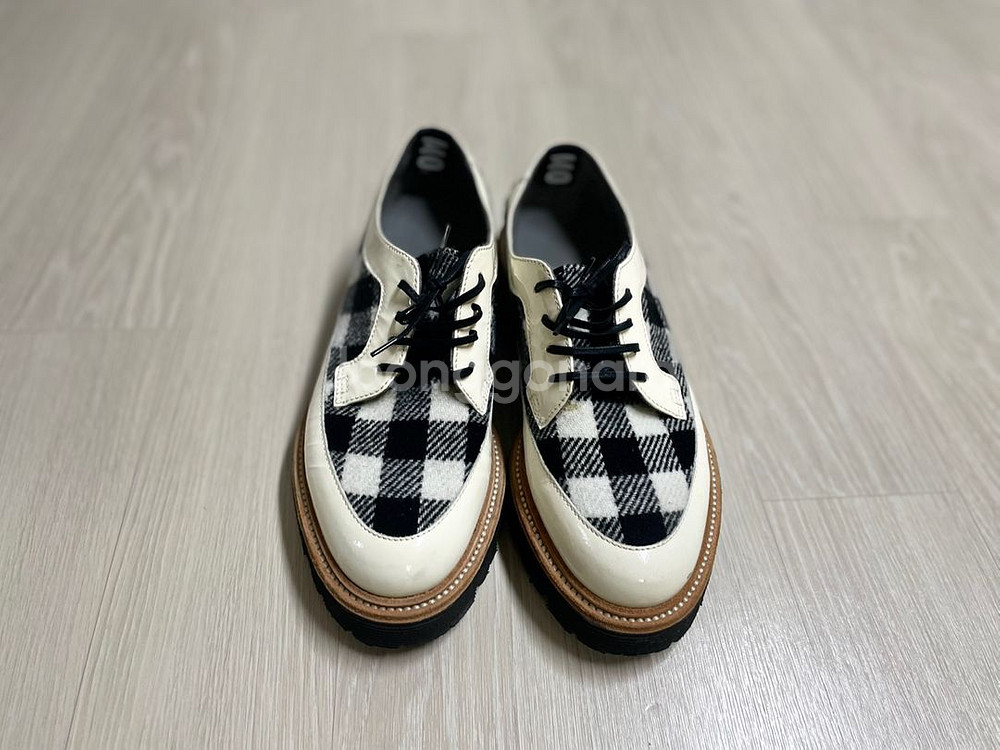 MSGM 화이트 체크 무늬 로퍼--0