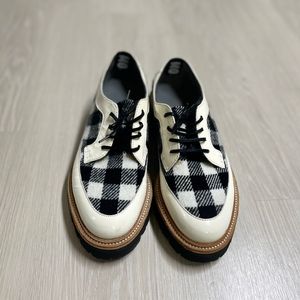 MSGM 화이트 체크 무늬 로퍼