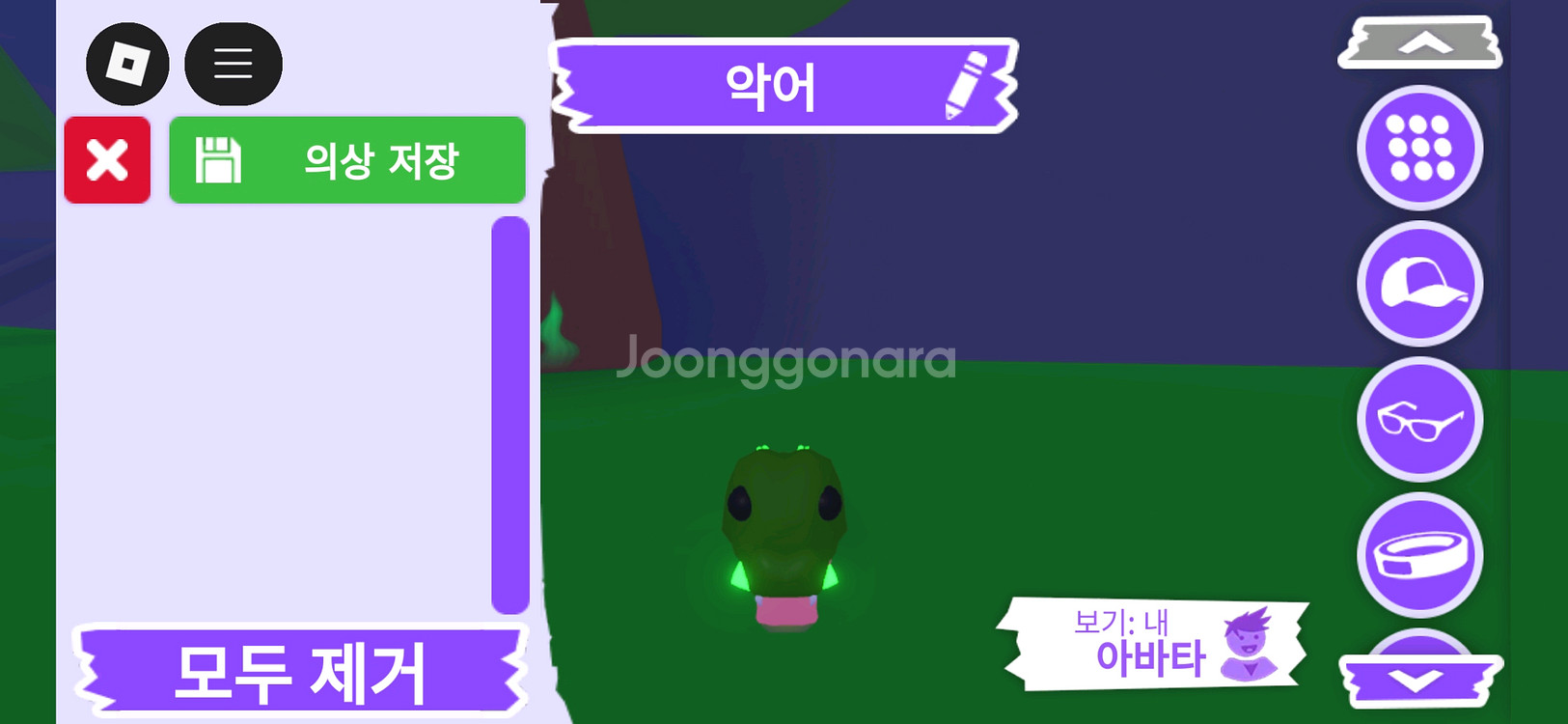 입양하세요 펫 메가네온 악어 판매합니다.--0