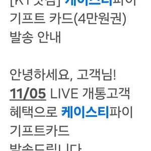 케이스티파이 기프트카드 4만원
