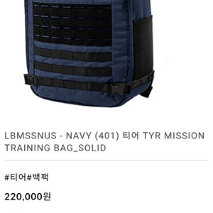 TYR 미션트레이닝 빅백