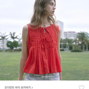 보카바카 레드 민소매 블라우스 판매!