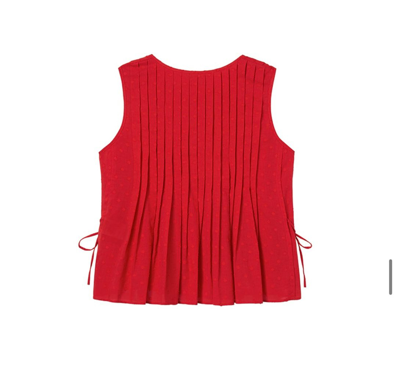 보카바카 레드 민소매 블라우스 판매! 이미지