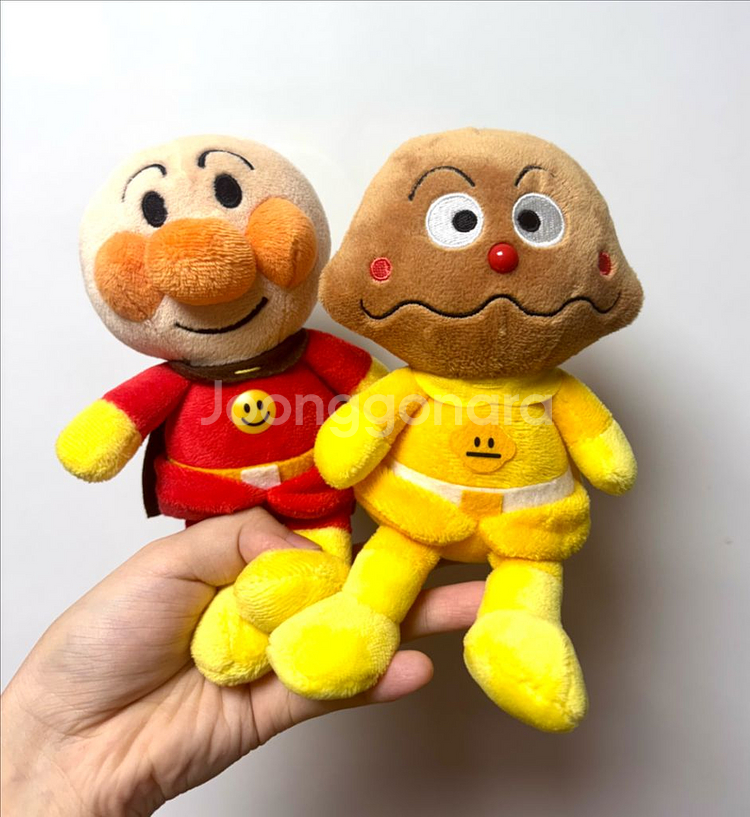 호빵맨 카레빵맨 세균맨 짤랑이 빈티지 인형 판매--0