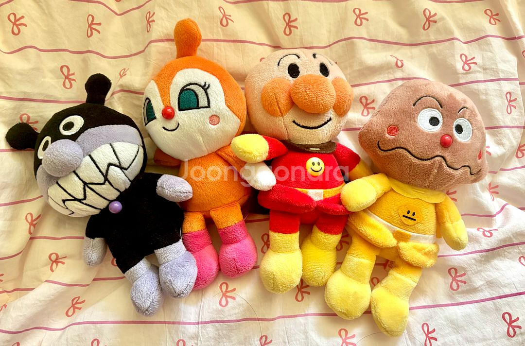 호빵맨 카레빵맨 세균맨 짤랑이 빈티지 인형 판매--2