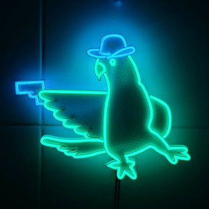 네온사인 앵무새 카우보이 led 램프