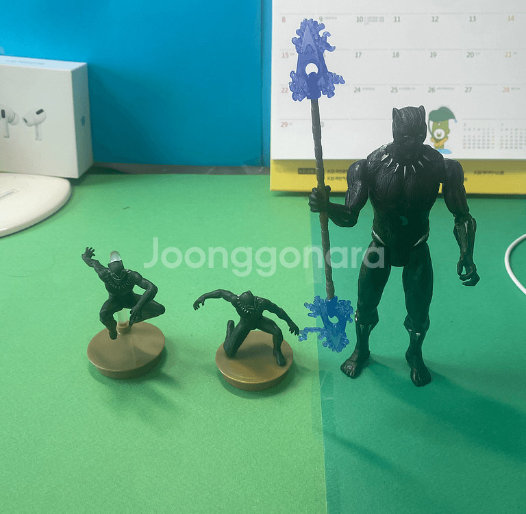 마블 블랙팬서 피규어 + 팝콘 콤보 피규어--0