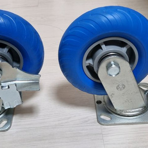 동그라미캐스터 발포바퀴 6인치 브레이크 2개