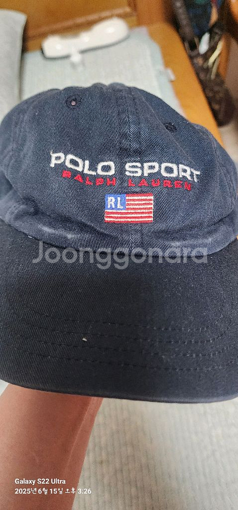 빈티지 폴로스포츠 모자(네이비)--4