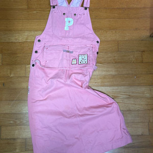 핑크하우스 오버롤 원피스