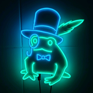 네온사인 개구리 대공 귀족 led 램프