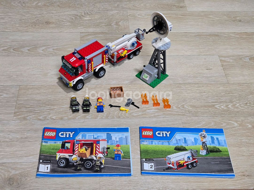 (중고) 레고 시티 60111 소방 지원 차량--0
