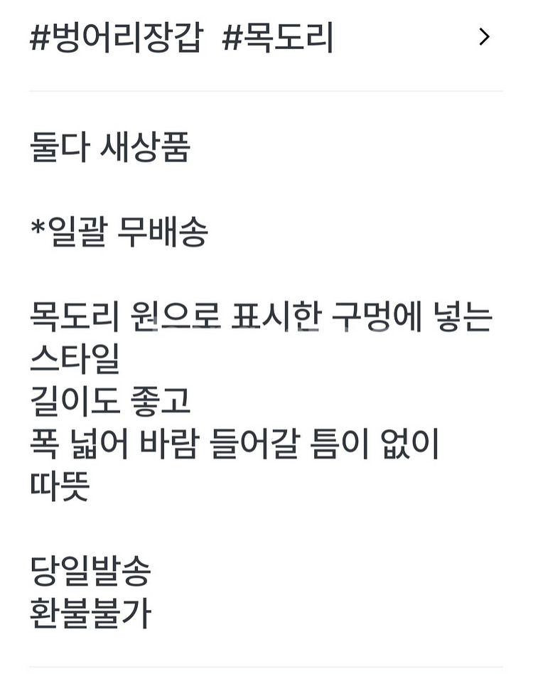 무배송)목도리와 장갑--1