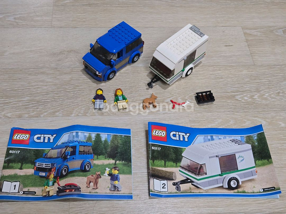 (중고) 레고 시티 60117 밴과 캠핑 트레일러--0