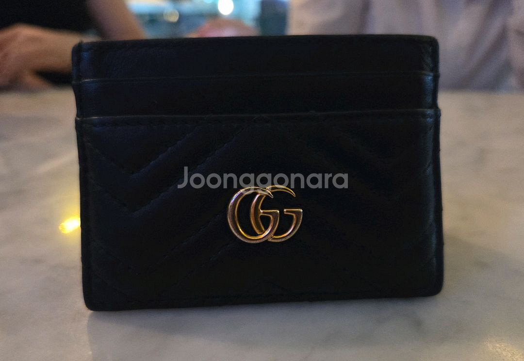 구찌 GG 마몬드 퀄팅 카드지갑--0