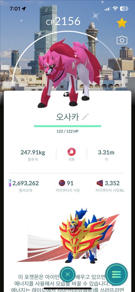 포켓몬고 자시안,자마젠타 오사카 뉴저지 파리 로케로치--4