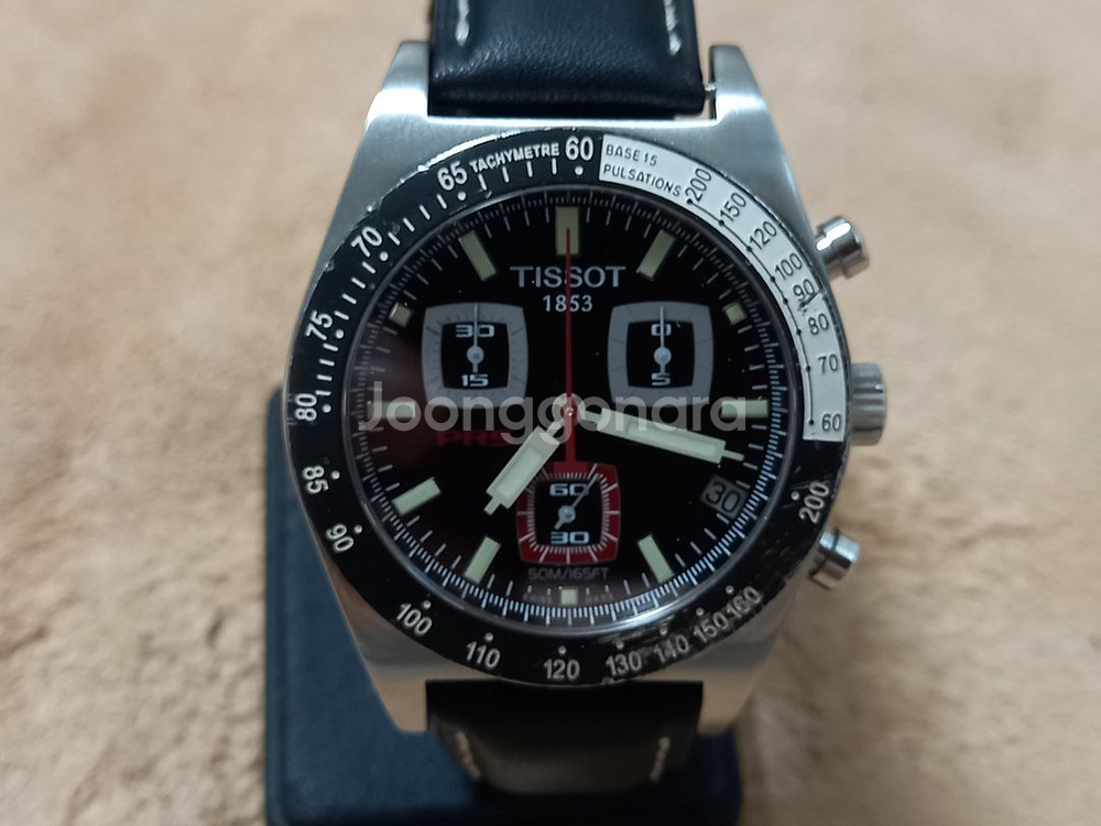 TISSOT PRS-516 크로노 쿼츠 가죽--0