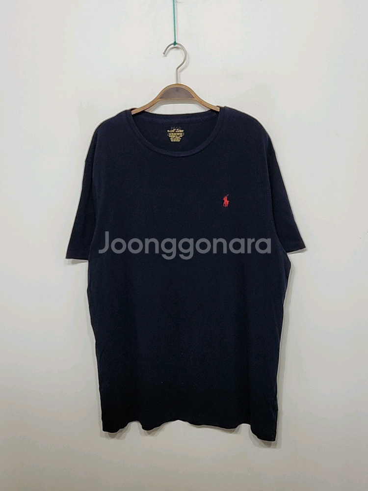 (XL) 랄프로렌 폴로 반팔티 네이비 로고 면티셔츠--0