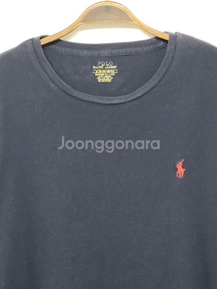 (XL) 랄프로렌 폴로 반팔티 네이비 로고 면티셔츠--1
