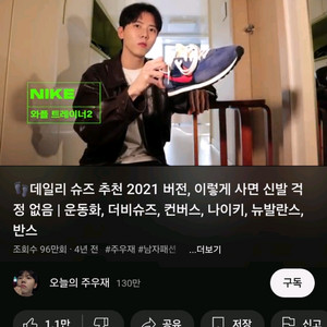 (주우재 템) 나이키 와플트레이너 미드나잇 네이비