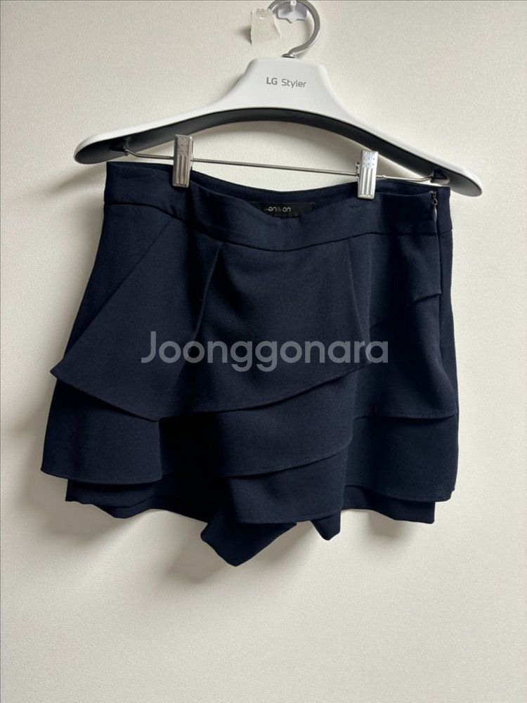 온앤온 러플 캉캉 미니 스커트 네이비--0