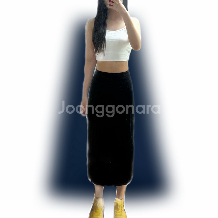 트레이닝 트임 롱 스커트--0