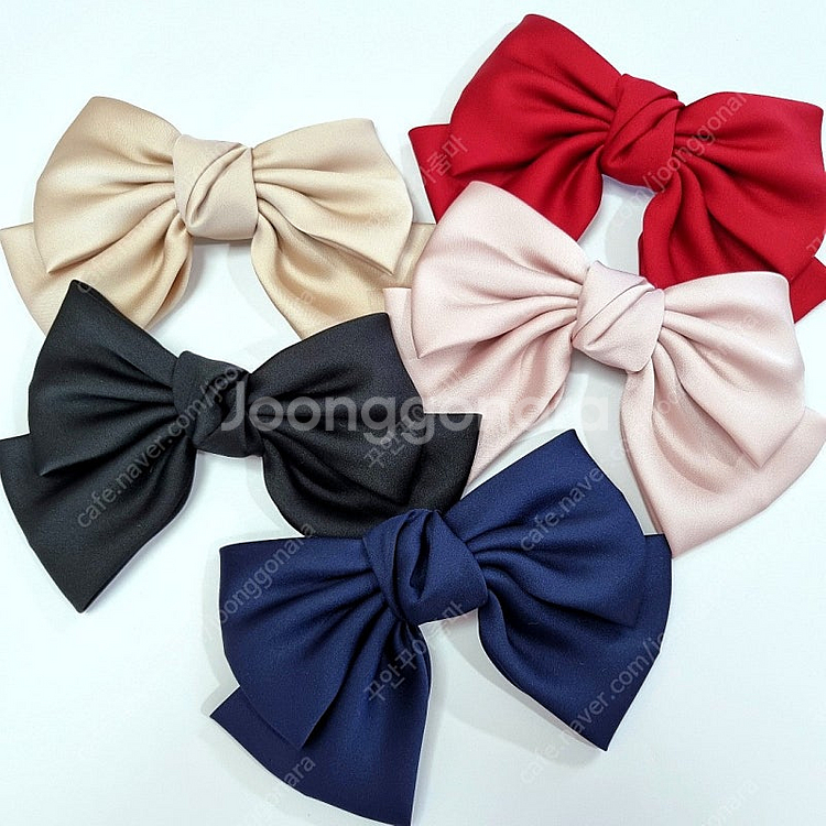 아동 여성 새틴 왕리본핀 새상품--3