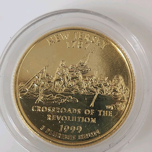 외국동전, 금도금 미국주화 1999년 뉴져지주