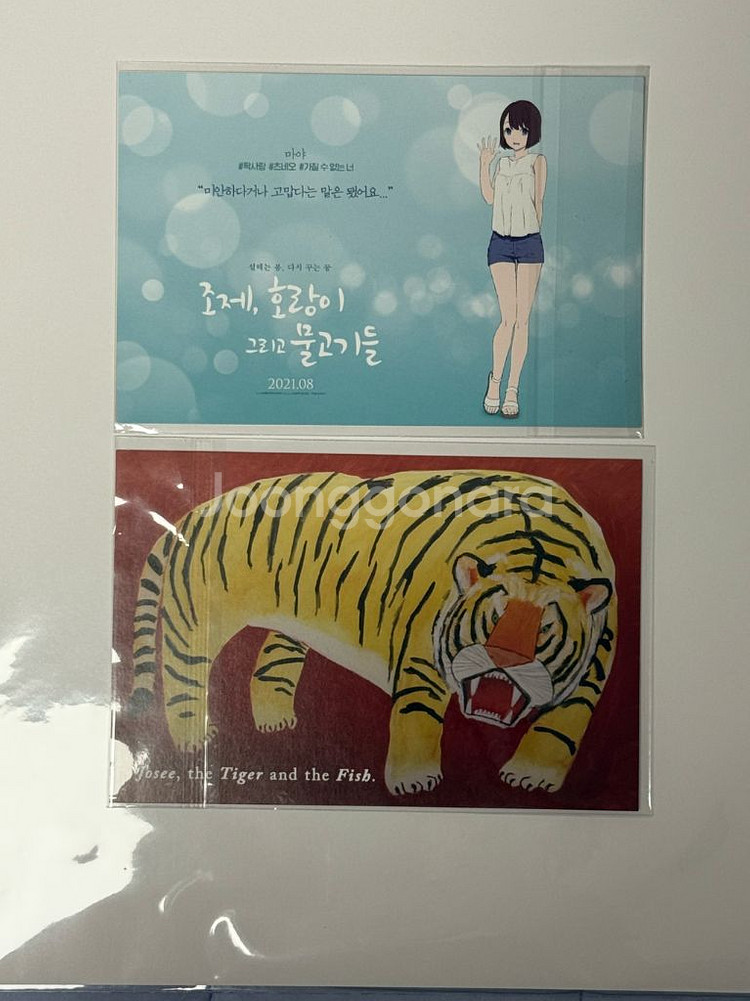 조제호랑이그리고물고기들 아크릴 3종--3