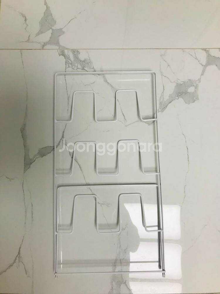 접이식 철재 슬리퍼 거치대 3단 화이트--8