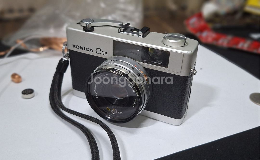 Konica 코니카 C35 E&L 빈티지 필름카메라--0